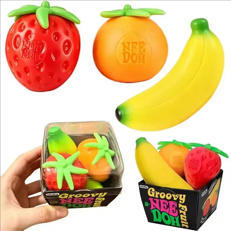 Groovy Fruit Squishy Set