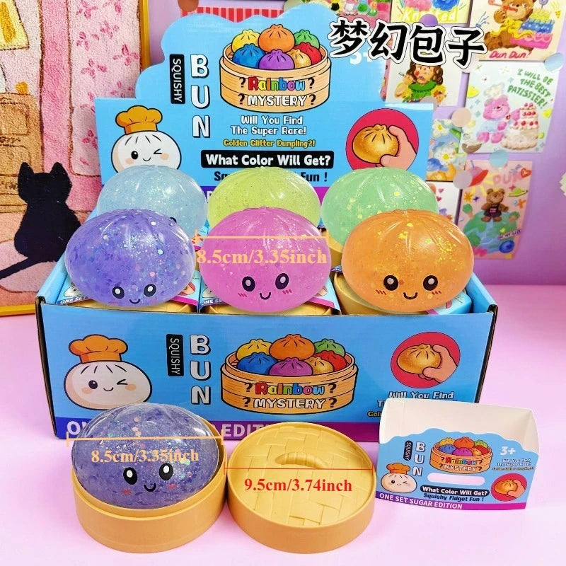 Rainbow Mystery Bun Squishy 🌈✨