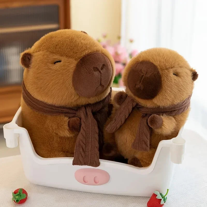 Cozy Capy Bestie – Scarf Capybara Plush