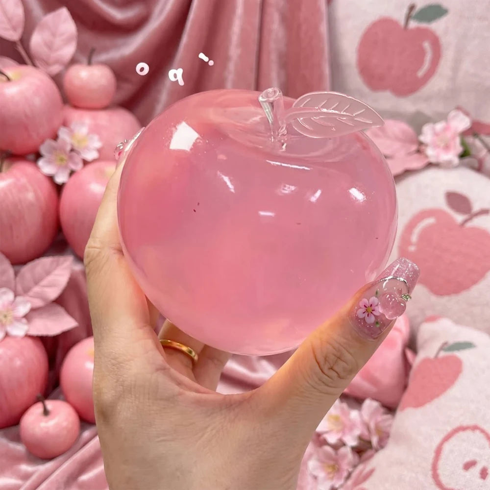 Apple Squishy – Green & Pink Squeeze Toy