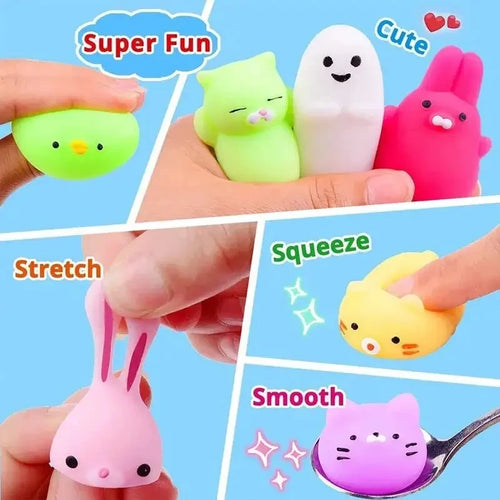 20-Pack Mystery Mini Animal Squishies – Random Cute Squishy Friends